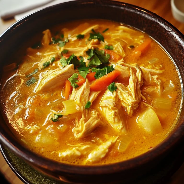 Saffron Chicken Noodle Soup