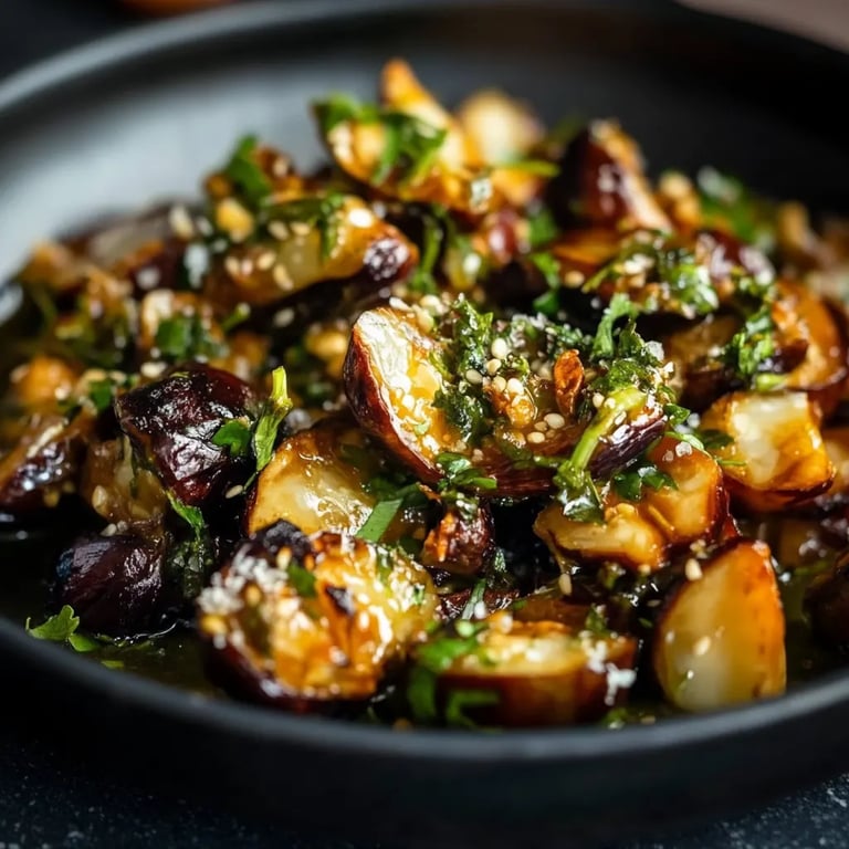 Gerösteter Rosenkohl mit Sojasauce