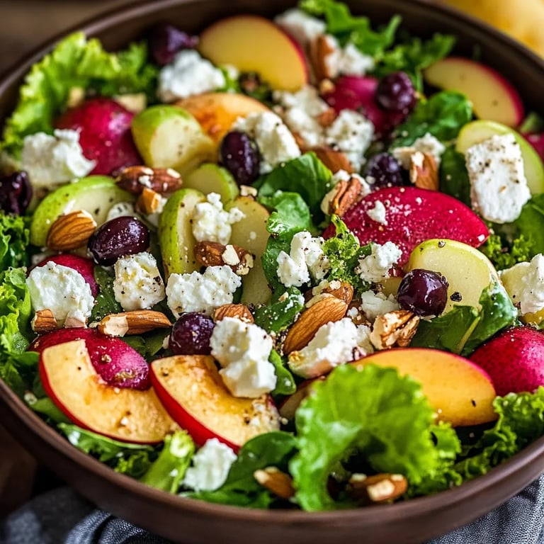 Brokkoli-Salat mit Äpfeln, Nüssen & Feta
