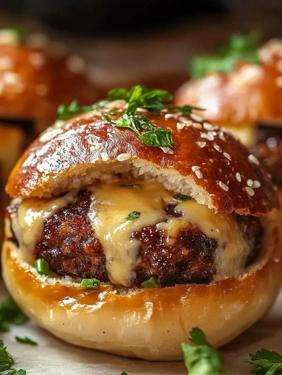 Irresistible Garlic Parmesan Cheeseburger Bombs