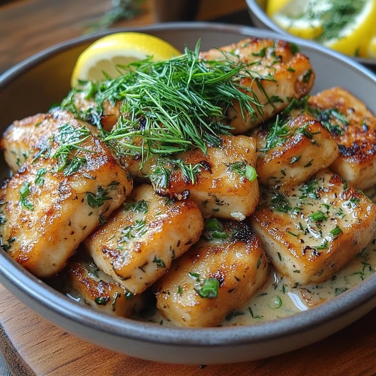 Vegan Crispy Tofu w/ Lemon Dill Cream Sauce: A Wonderful Ultimate Recipe