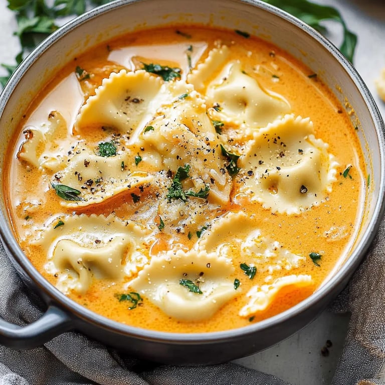 Easy One Pot Ravioli Soup