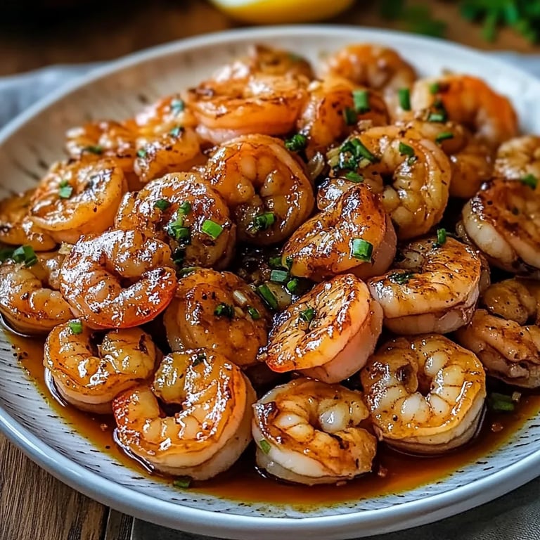 Shrimp in Garlic Butter Soy Glaze