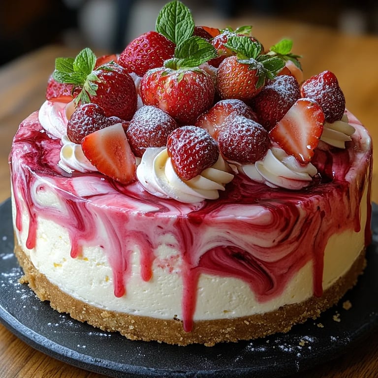 <p>Cheesecake de Remolino de Fresa: Una Increíble Receta Última</p>