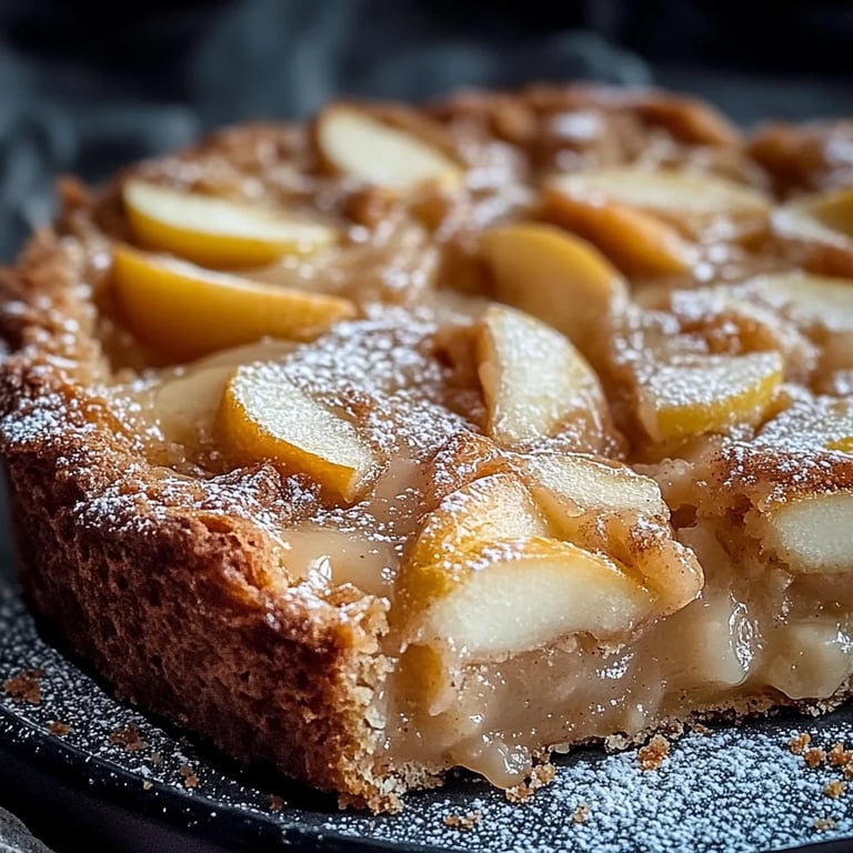 Zimtschnecken-Apfelkuchen mit Vanilleglasur