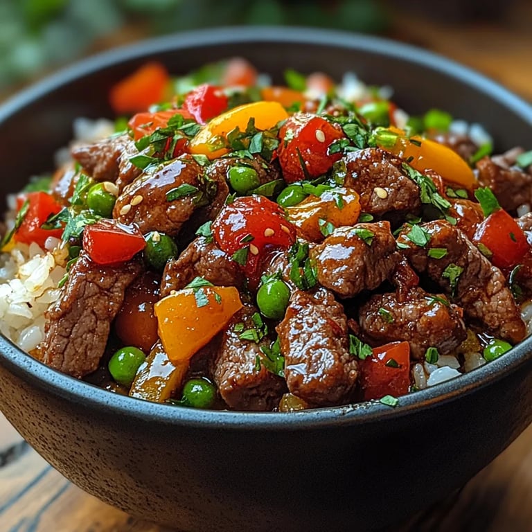 Rindfleisch und Paprika Reisschüssel: Ein Unglaubliches Ultimatives Rezept