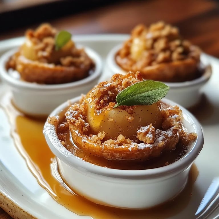 Mini Apple Crumbles with Cinnamon