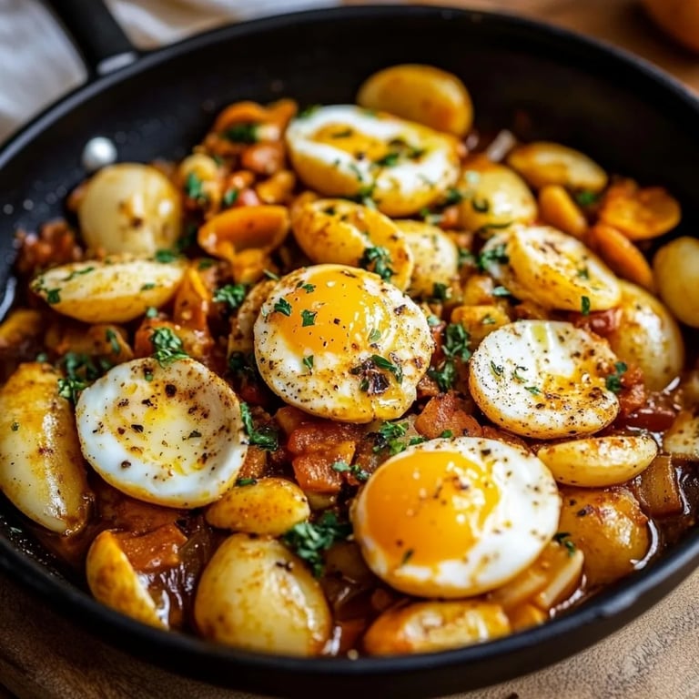 Spanische Bohnen und Eier