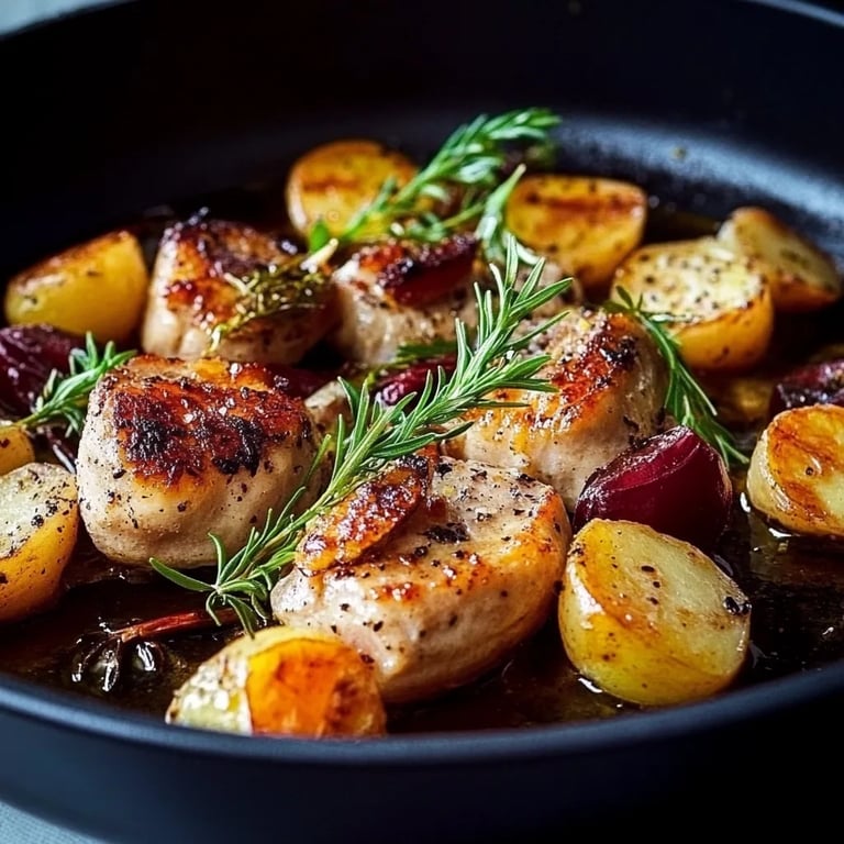 Hähnchen-Rosmarinkartoffel-Blech