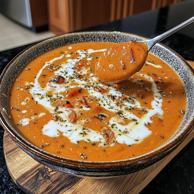 Healthy Vegan Roasted Carrot Soup