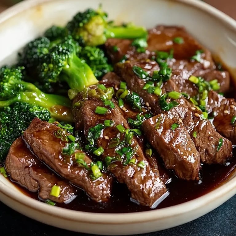 Rindfleisch und Brokkoli