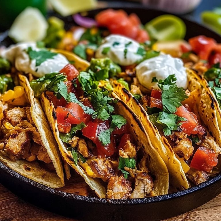 Cremige Taco-Pfanne mit Huhn & Reis