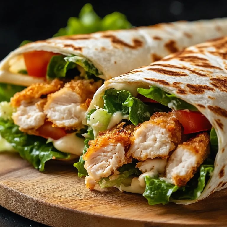 Knuspriger Chicken Ranch Snack Wrap