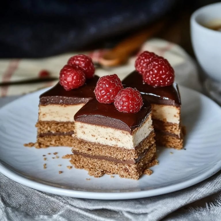 Nussschnitten mit Kaffee-Creme