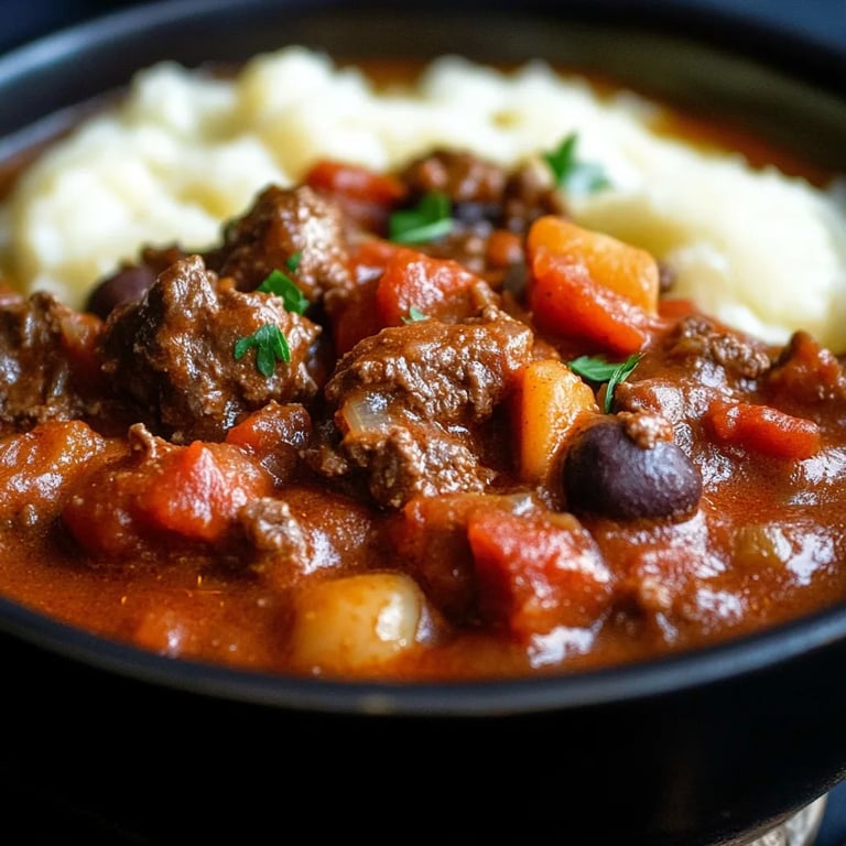 Slow Cooker Beef & Chorizo Casserole