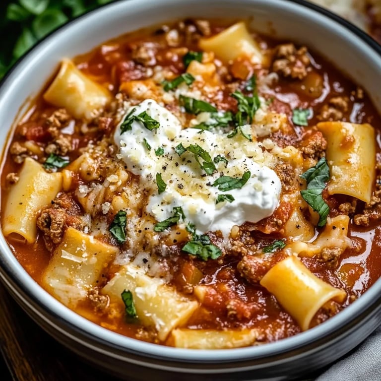 Crockpot Lasagna Soup