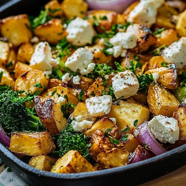 Süßkartoffel-Brokkoli-Auflauf mit Feta