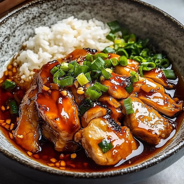 Caramelised Soy Chicken in Garlic Ginger Broth with Rice