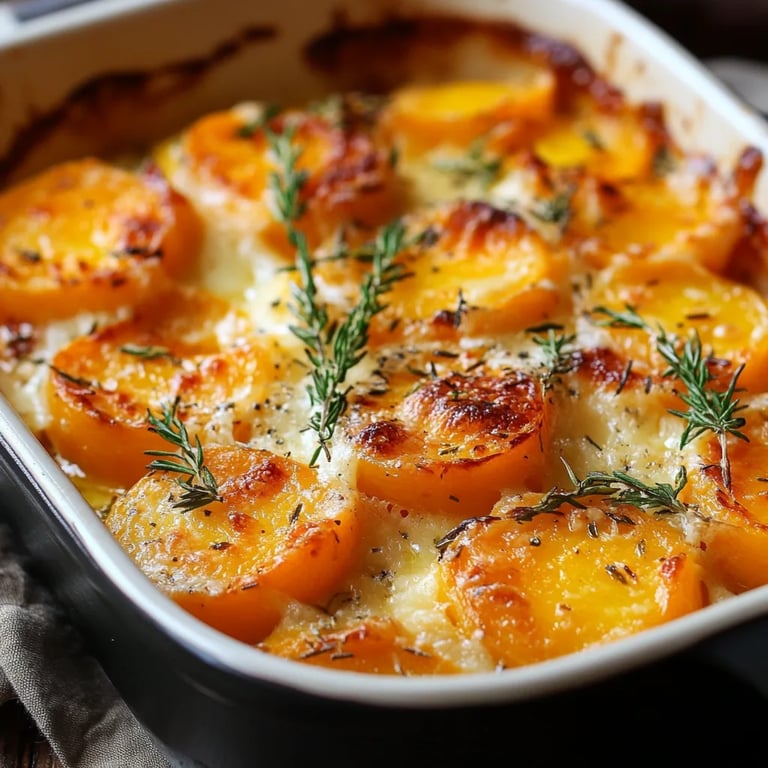 Cremiger Kürbis-Kartoffel-Auflauf
