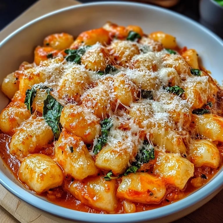 Gnocchi-Pfanne mit Tomate & Spinat