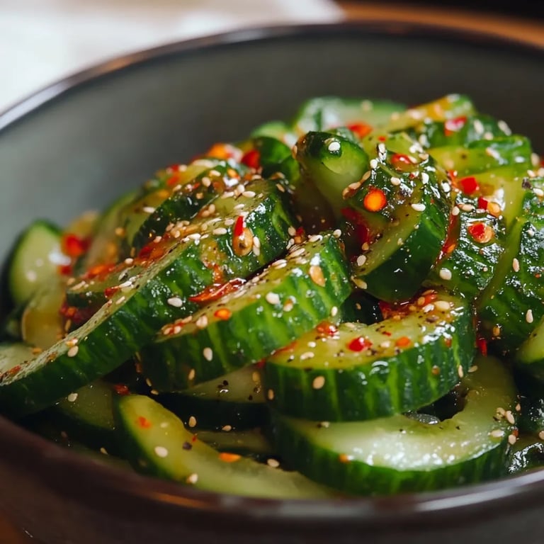Spicy Spiral Cucumber Salad