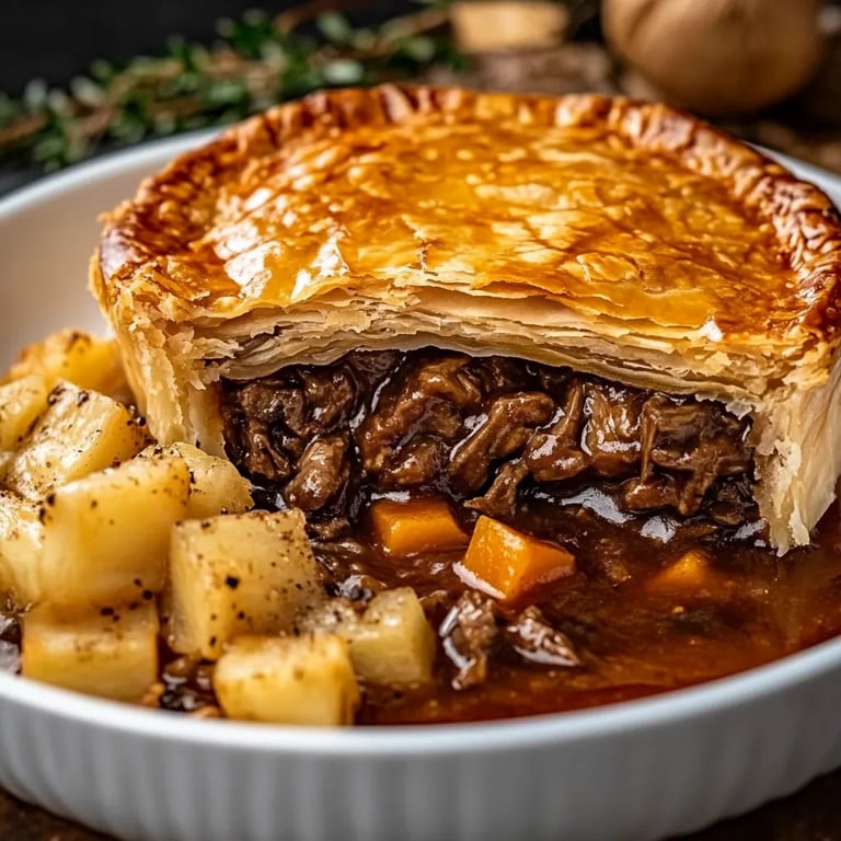 Classic British Steak and Onion Pie