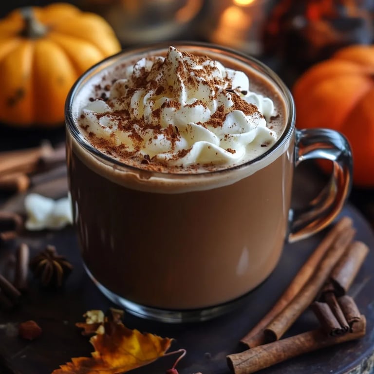 Maple Cinnamon Fall Hot Chocolate