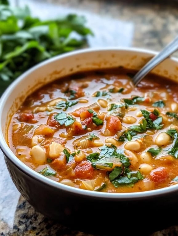 Creamy Vegan Tomato White Bean Stew