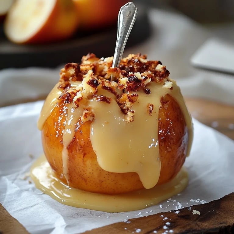 Klassischer Bratapfel mit Marzipan