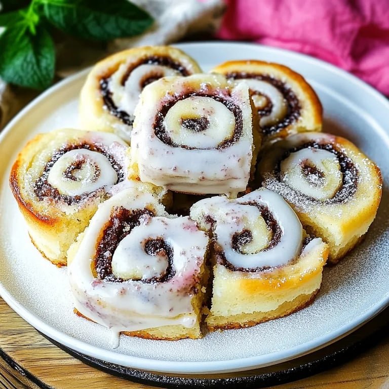 Mohnschnecken mit Vanillepudding