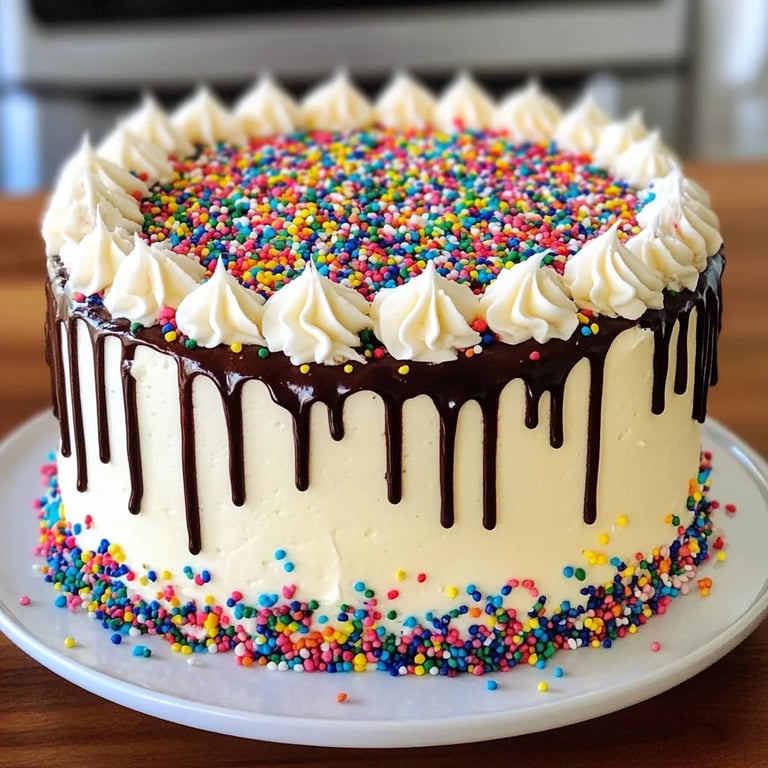 Pastel de Cumpleaños con Chispas de Colores: Una Increíble Receta Esencial