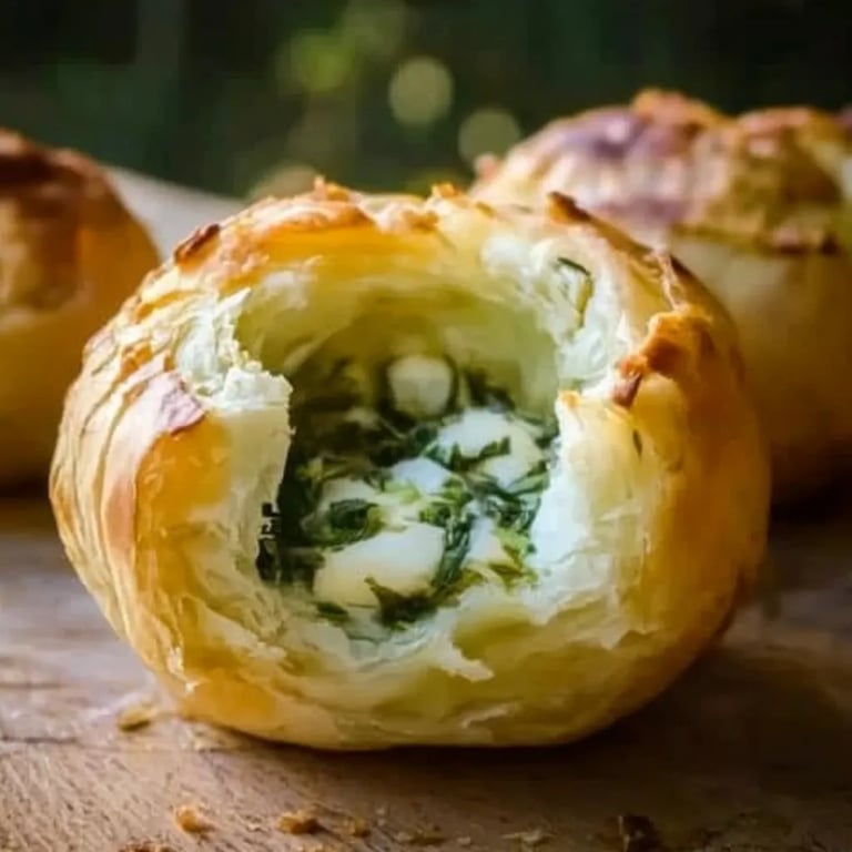 Spinat-Blätterteiggebäck