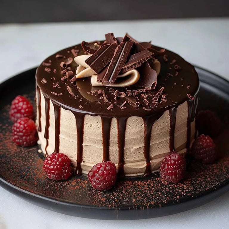 Pastel de mousse de chocolate sin huevo