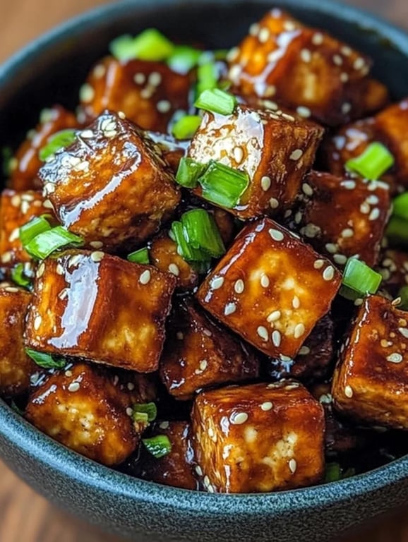 Crispy Honey Garlic Tofu