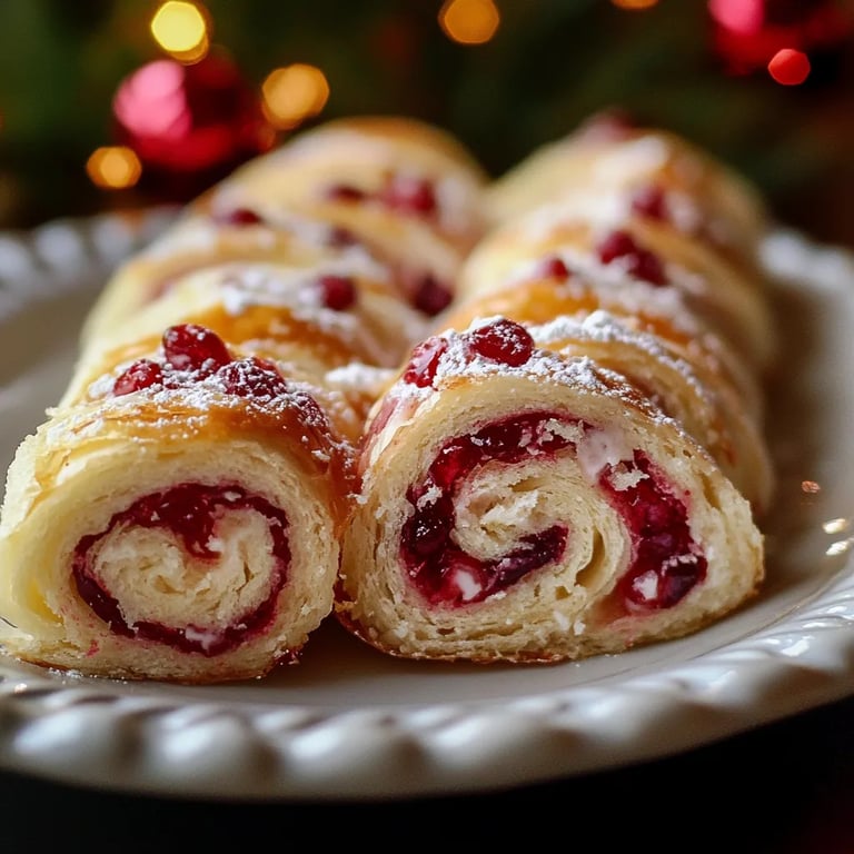 Festive Christmas Cranberry Roll Ups
