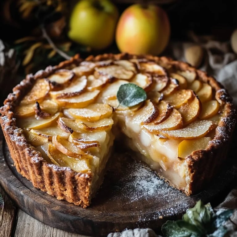 Gedeckter Apfelkuchen