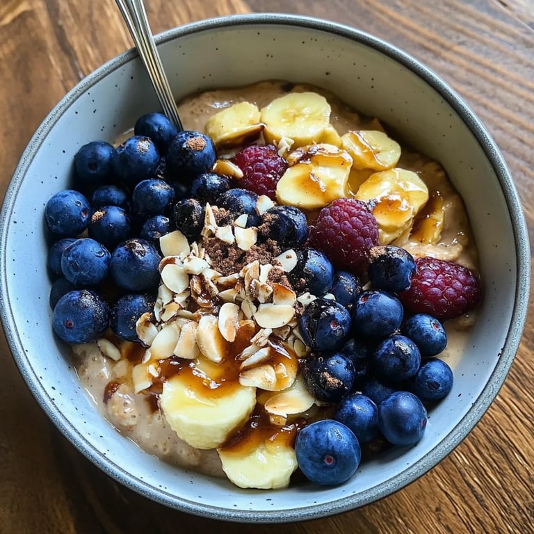 Gröt-Bowl med Blaubeeren och Mandelmus: Ett fantastiskt ultimatum för frukost
