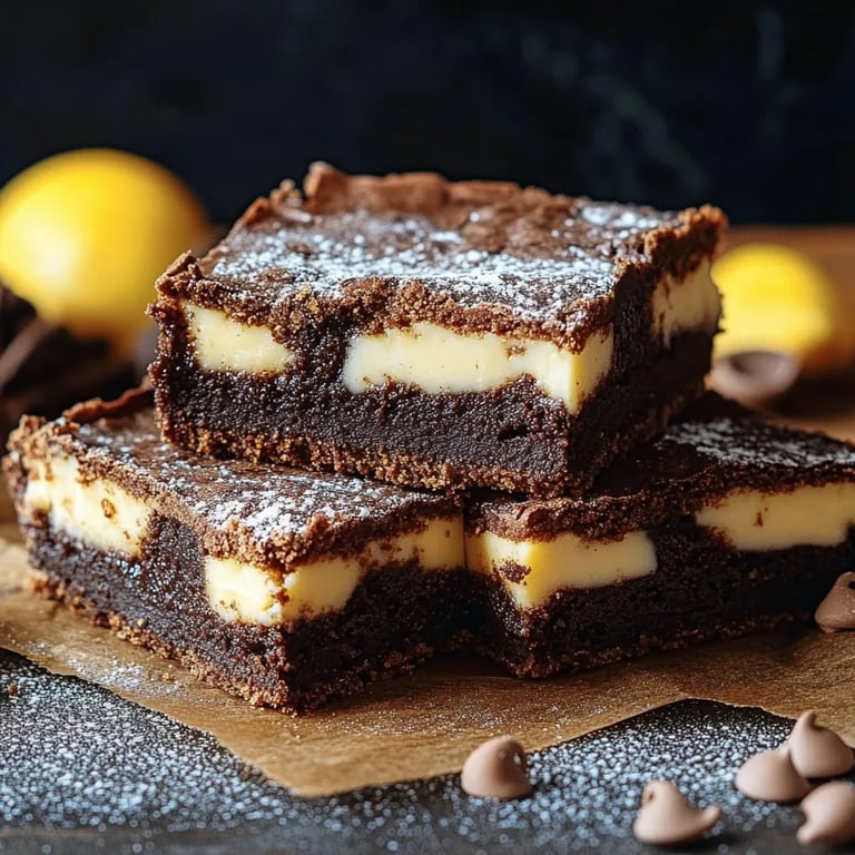 Köstliche hausgemachte Käsekuchen-Brownies