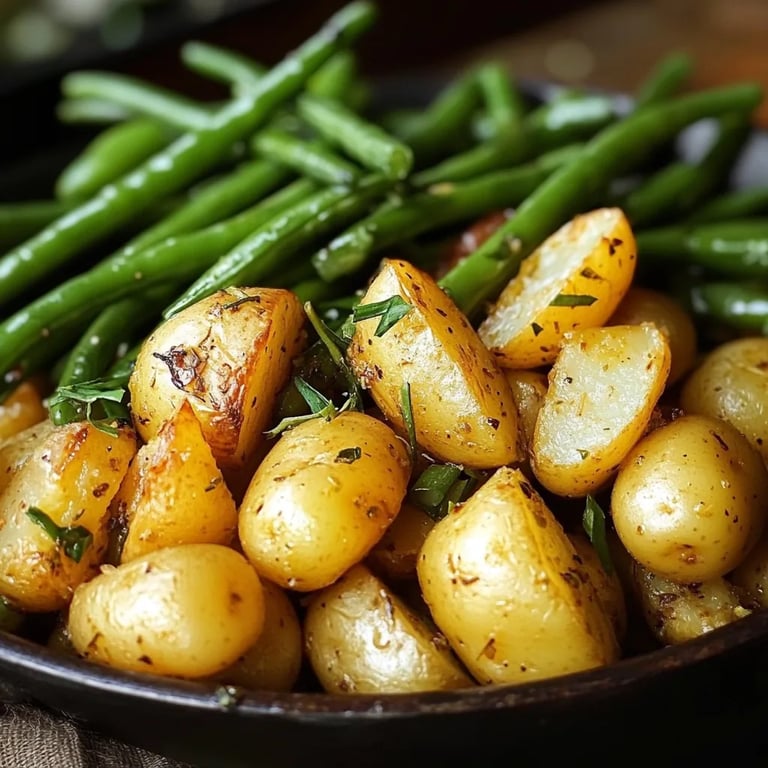 Kartoffeln und Grüne Bohnen