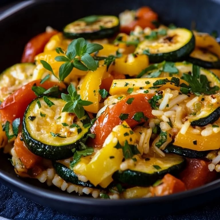 Zucchini-Tomaten-Reis