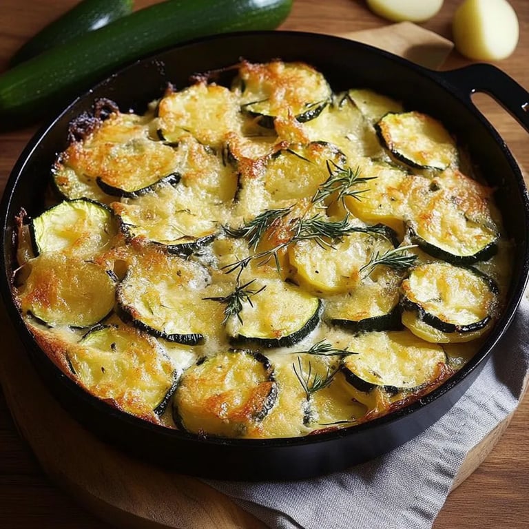 Vegetarischer Auflauf mit Kartoffeln & Zucchini