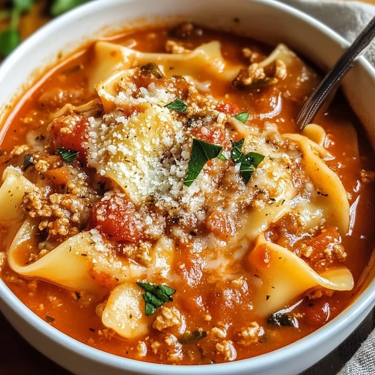 Easy Creamy Lasagna Soup