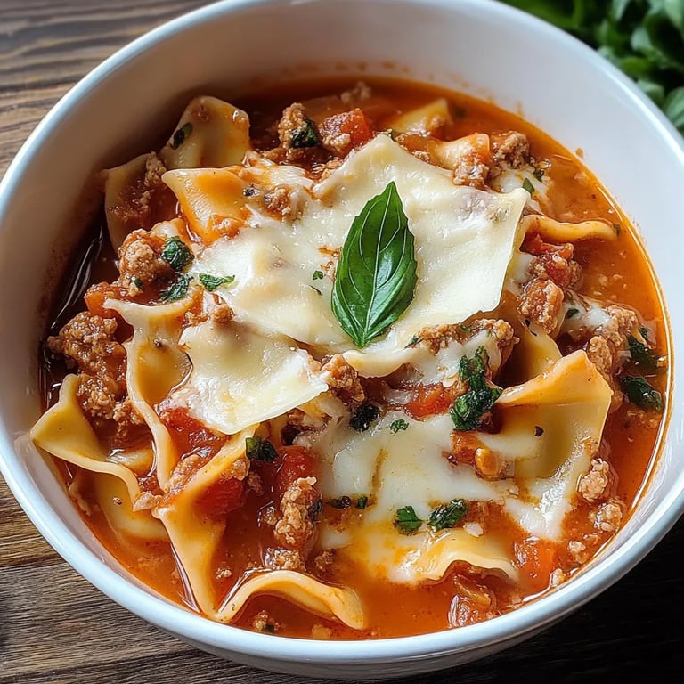 Super Quick Lasagna Soup