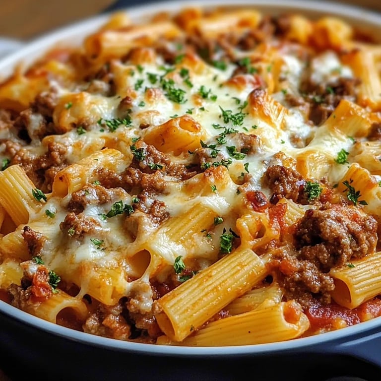 Nudelauflauf mit Feta Hackfleisch