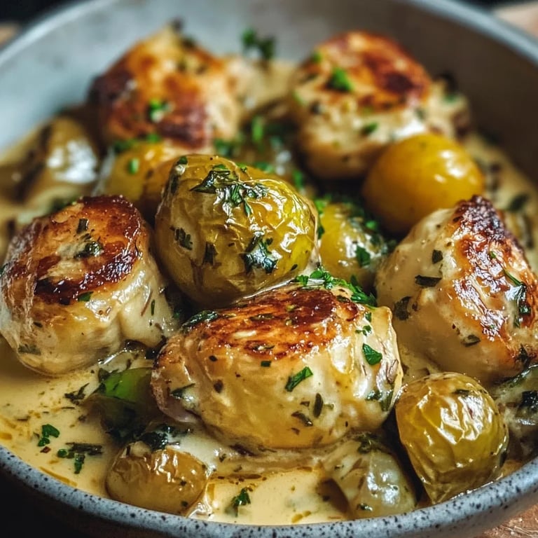 Rosenkohl in Frischkäse-Senf-Sauce