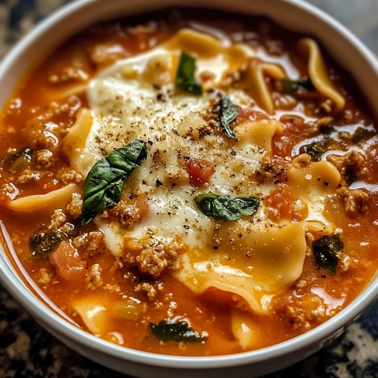 Flavorful Lasagna Soup