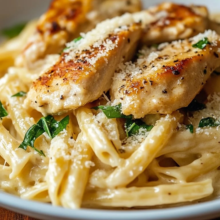 Easy Garlic Parmesan Chicken Pasta