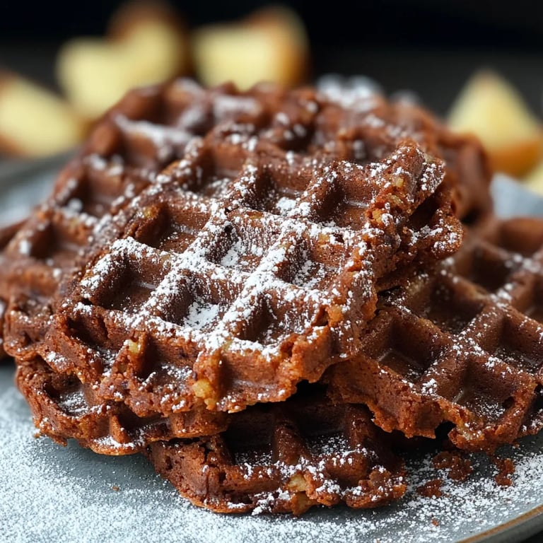 Zuckerfreie Lebkuchen Apfel Waffeln