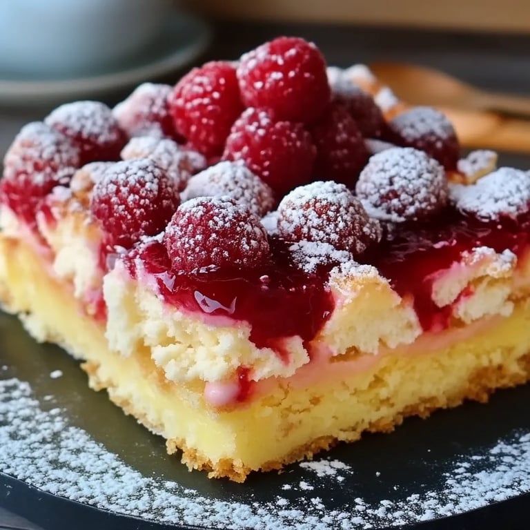 Kirschkuchen mit Streuseln und Vanillepudding