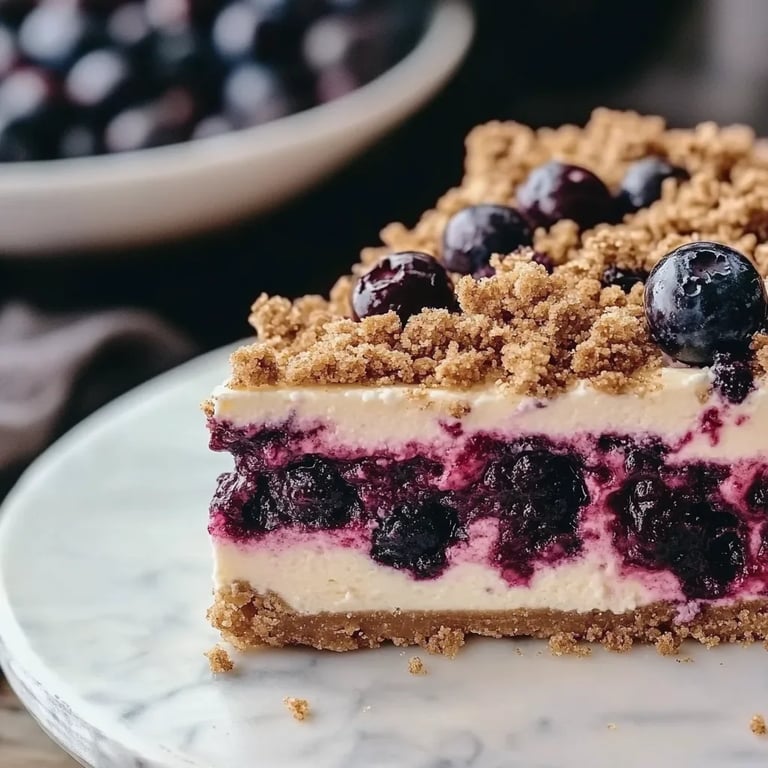Blueberry Crumble Cheesecake